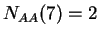 $N_{AA}(7)=2$